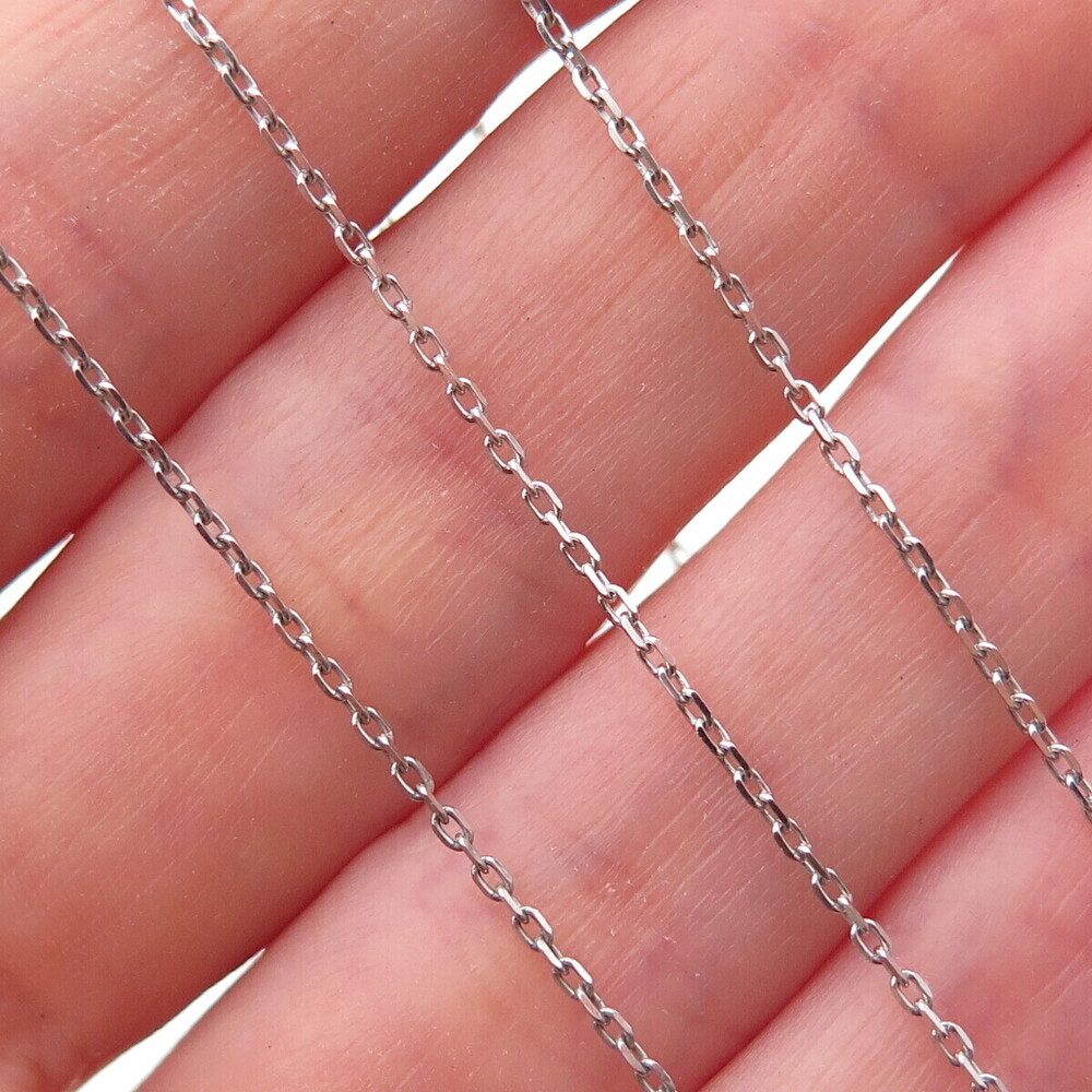 925 Sterling Silver Italy Cable Chain Necklace 18"